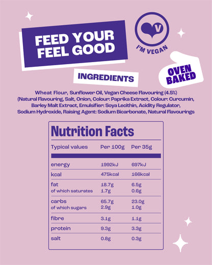 Olly's - Oh So Cheesy Pretzel 7x140g Box of 7 nutritional information