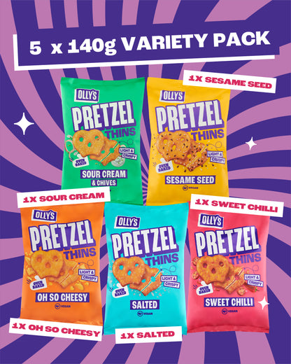 Olly's Snacks - Pretzel Selection Large 5x140g