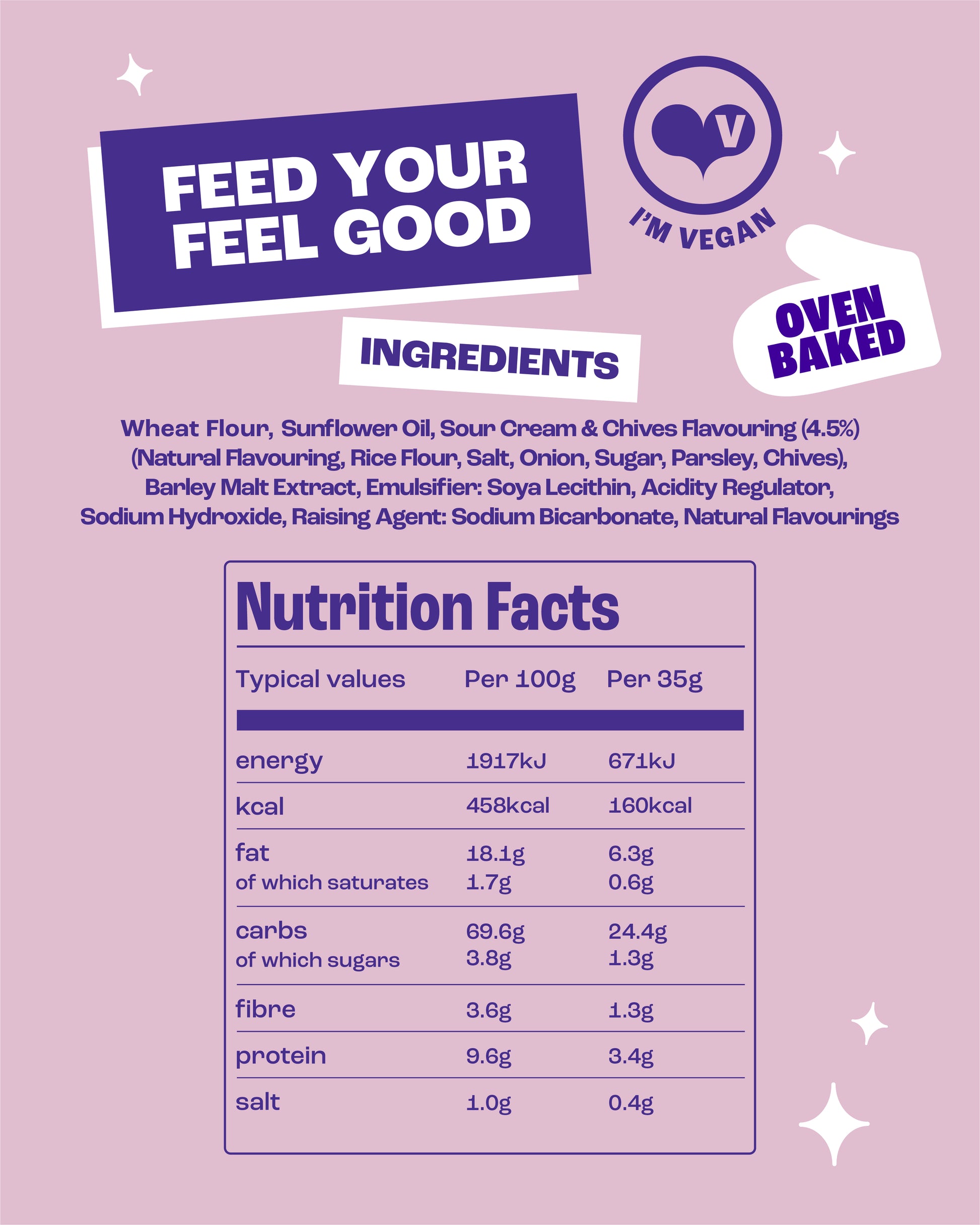 Olly's - Sour Cream & Chives Pretzel Nutritional Information