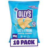 Olly's -Salt & Vinegar Lentil Crisps 10 x 20g