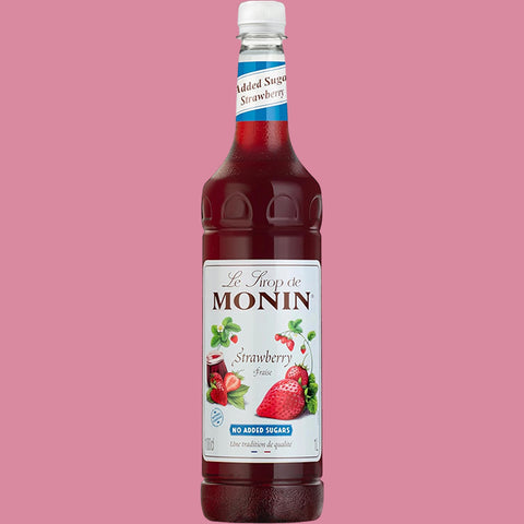 MONIN Premium Syrup - Strawberry Syrup - No Added Sugar