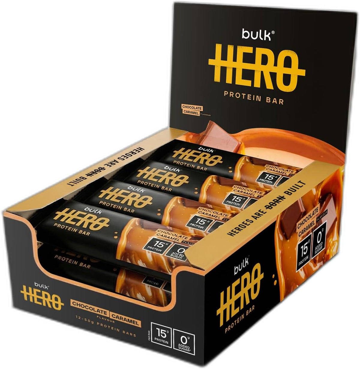 Bulk Hero Protein Bar 12x50g Chocolate Caramel