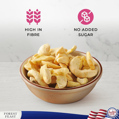 A bowl of dried Forest Feast Pink Lady Apple Dried Fruit Snack