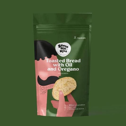 Seven Ate Nine - Toasted Bread with Oil and Oregano 90gr