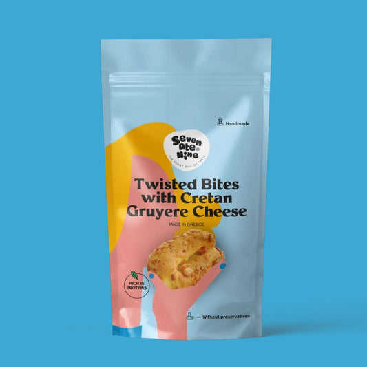 Seven Ate Nine - Twisted Bites with Cretan Gruyere Cheese 120g