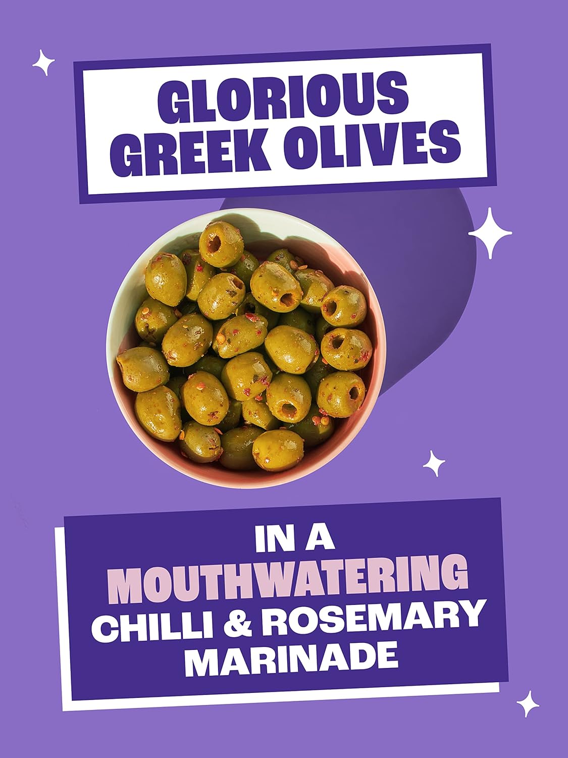 Olly's Olives Chilli & Rosemary in a bowl 