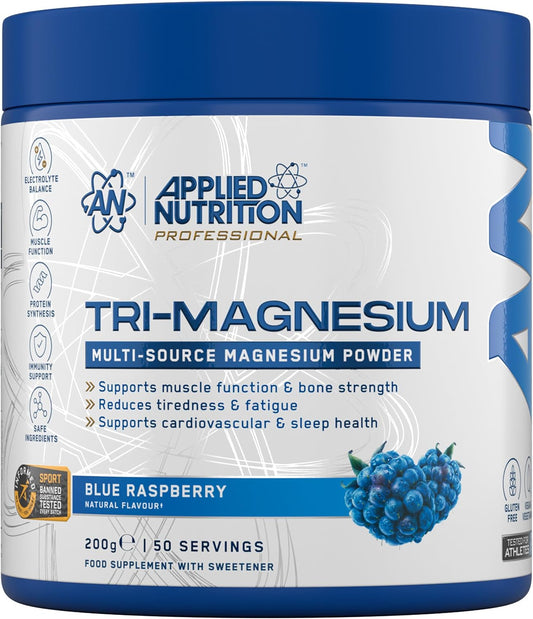Applied Nutrition Tri-Magnesium Powder 200g Blue Raspberry