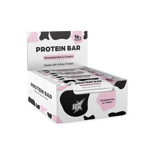 10X Athletic 10X Protein Bar 12x 55g Strawberries Cream