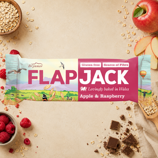 Brynmor Apple & Raspberry Gluten Free Vegan Flapjack Oat Bar