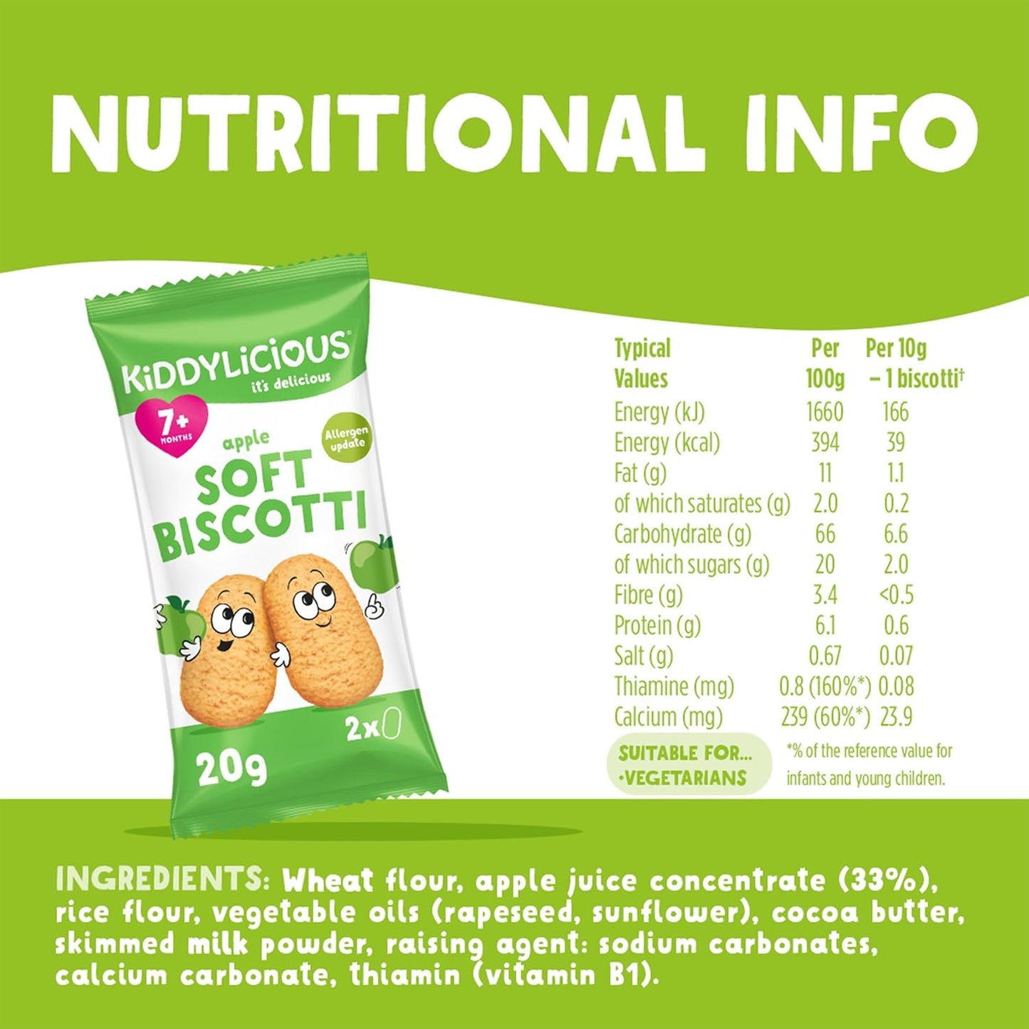Kiddylicious - Apple Soft Biscotti