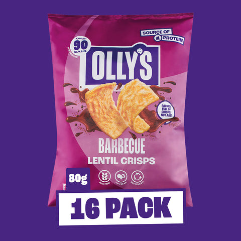 Olly's - Barbecue Lentil Crisps 16 x 80g