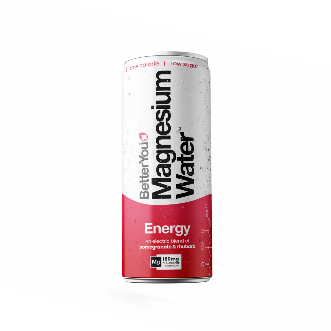 BetterYou Magnesium Water Energy 12x250ml Pomegranate Rhubarb