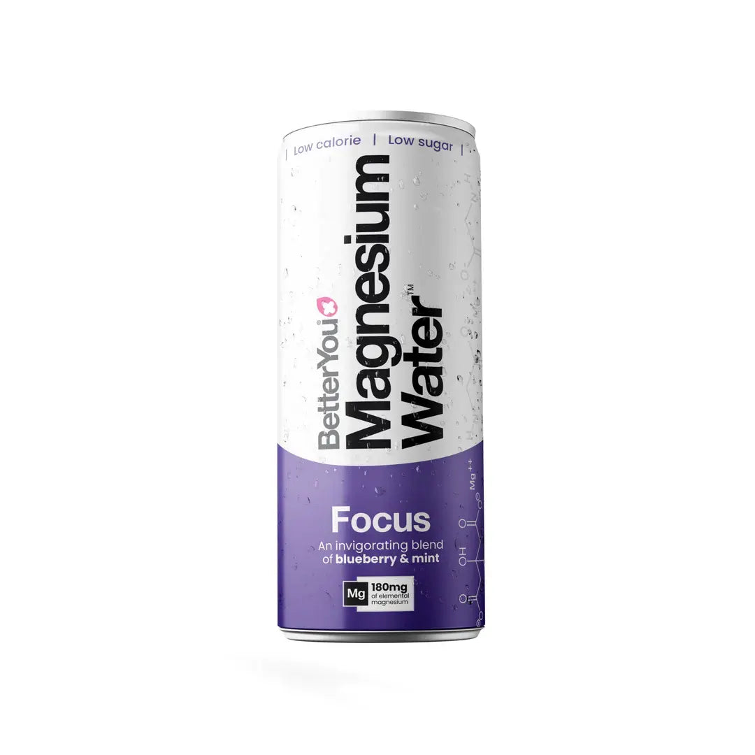 BetterYou Magnesium Water Focus 12x250ml Blueberry Mint