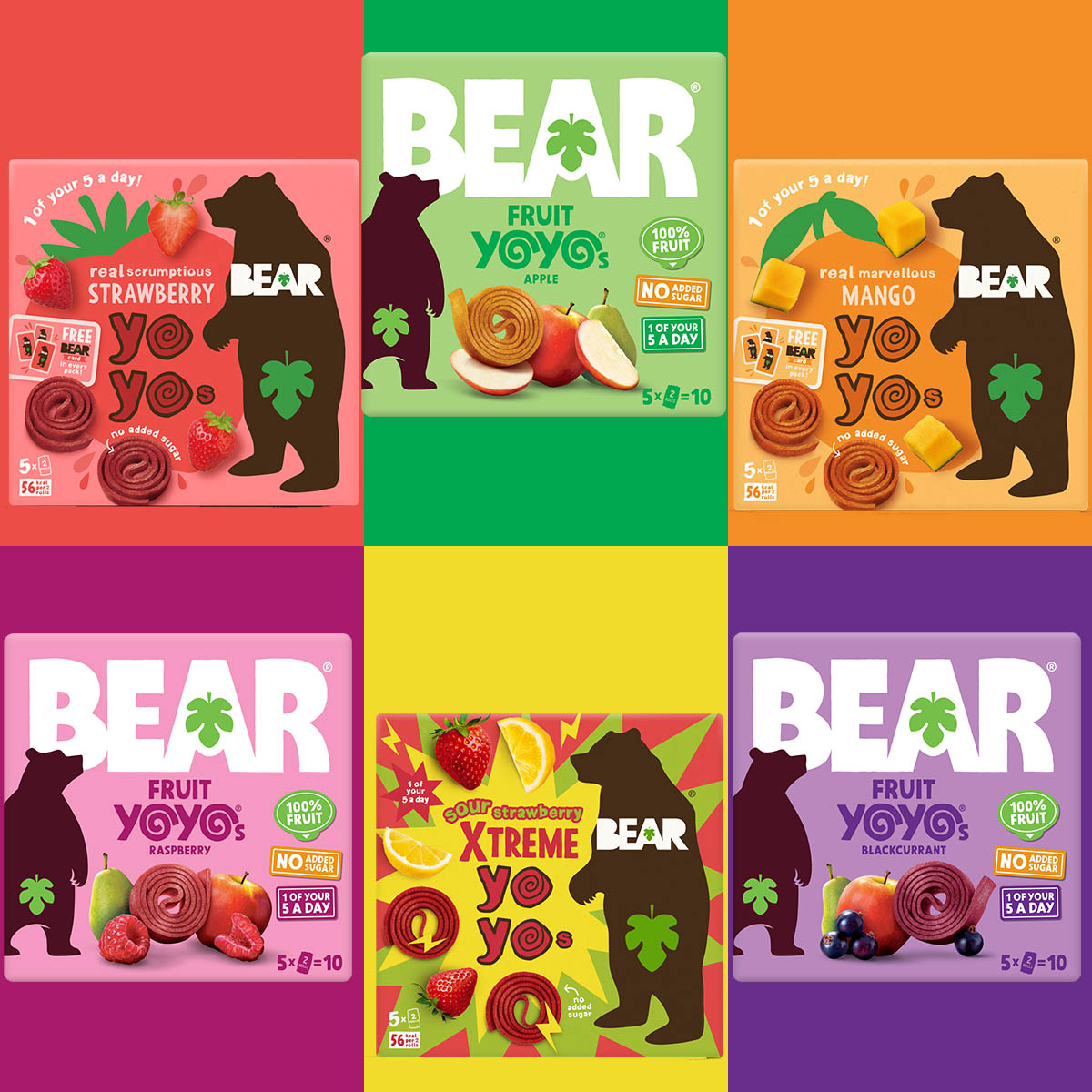 BEAR Yoyo Fruit Rolls Selection Box Kids Snack
