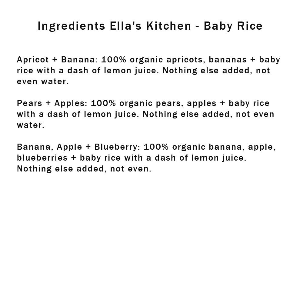 Ella's Kitchen - Baby Rice Selection 6x120g