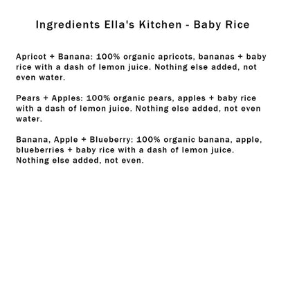 Ella's Kitchen - Baby Rice Selection 6x120g