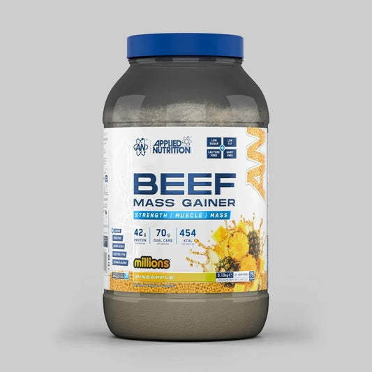 Applied Nutrition Beef Mass Gainer 3.13kg Pineapple Millions