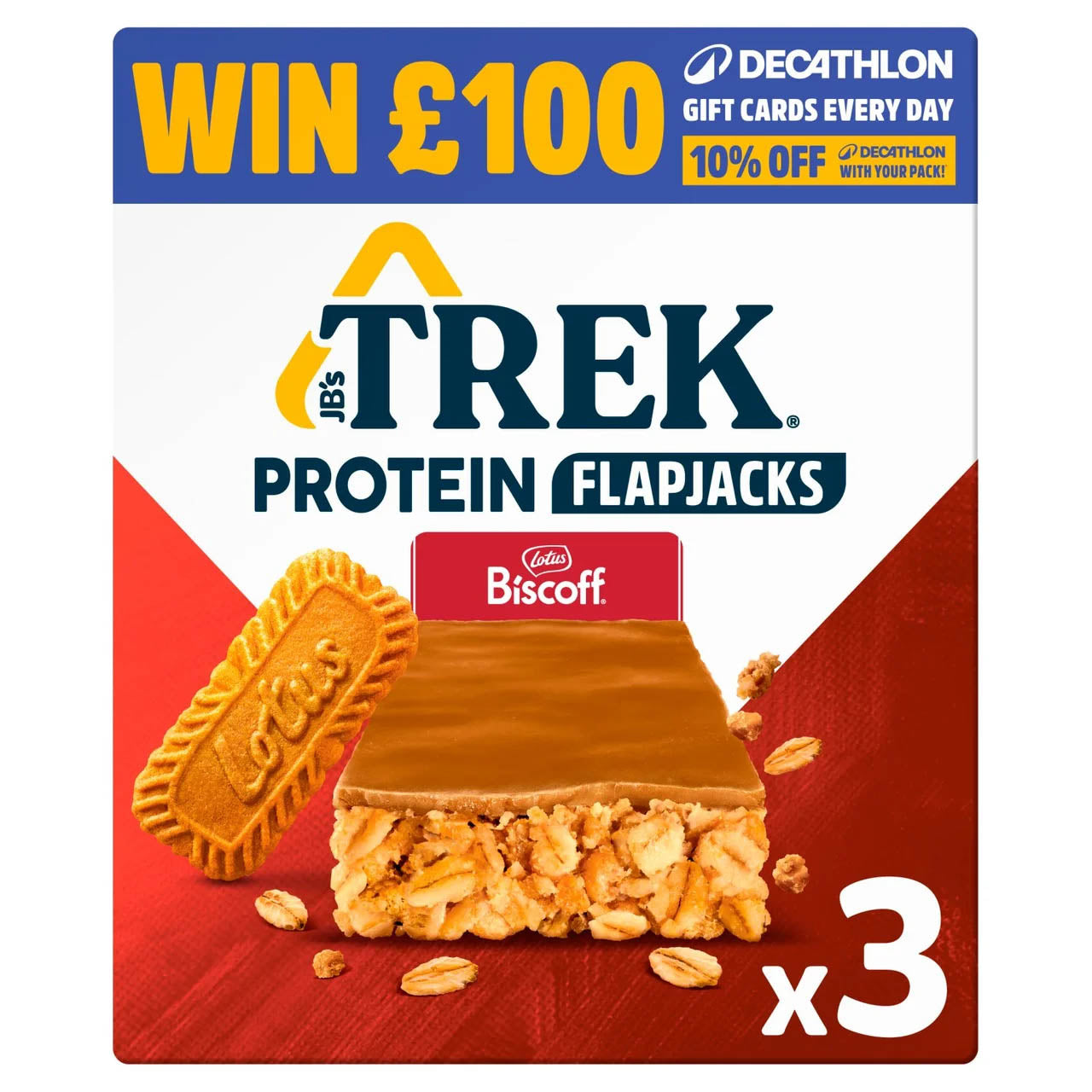 JB's Trek Biscoff® Protein Flapjack 3 x 50g