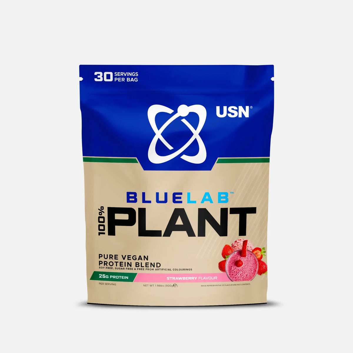 USN 100% Plant Protein 900g Strawberry