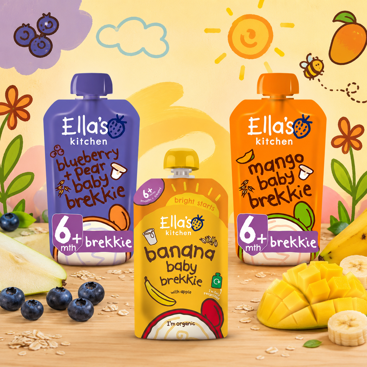 Ella's Kitchen - Baby Brekkie Selection 6x100g
