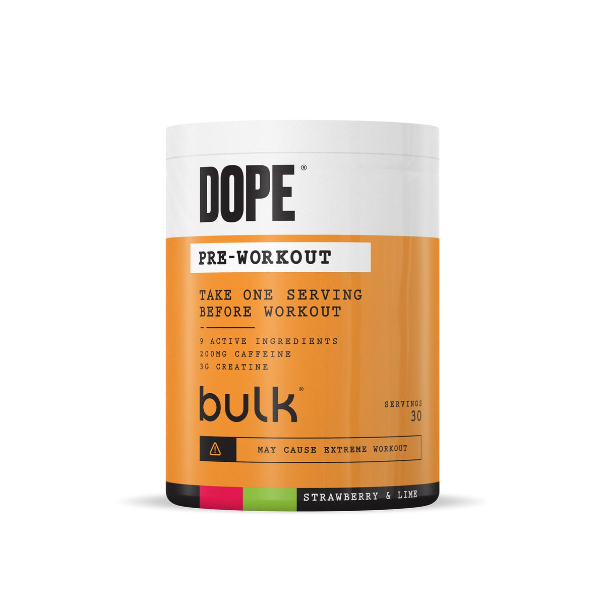 Bulk Dope Pre Workout 510g Strawberry & Lime