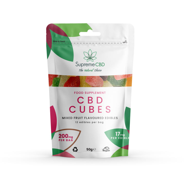 Supreme CBD CBD Gummies Grab Bag (200mg) 50g Cubes/Multi Fruit