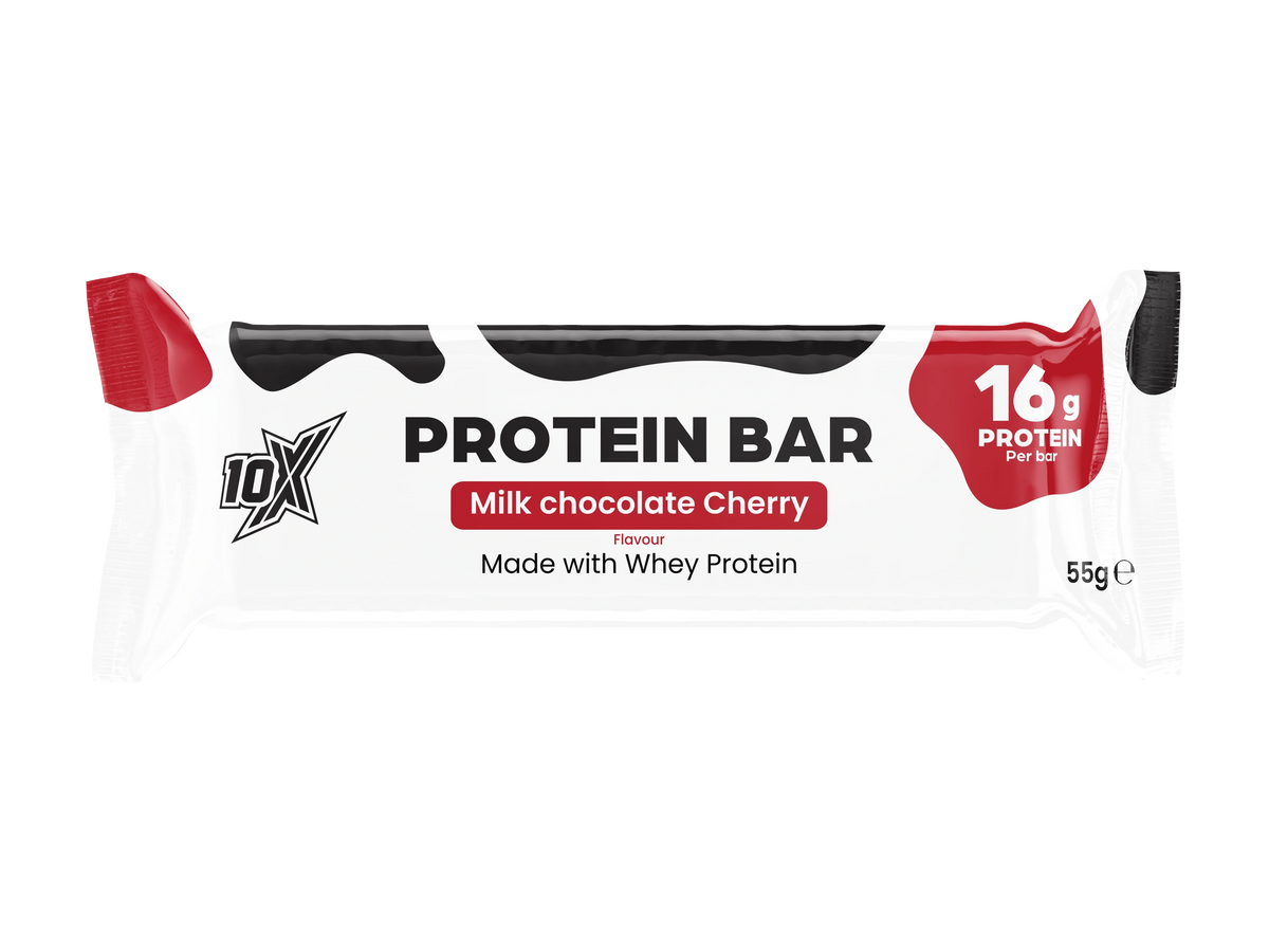 10X Athletic 10X Protein Bar 12x 55g Milk Chocolate Cherry