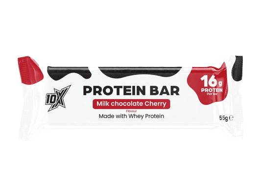 10X Athletic 10X Protein Bar 12x 55g Milk Chocolate Cherry