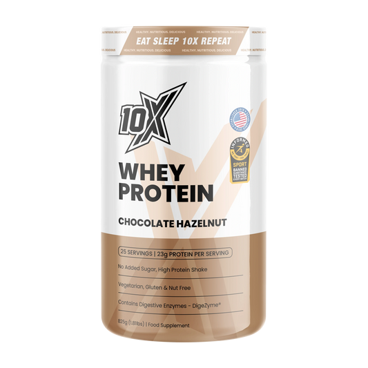 10X Athletic 10X Whey Protein 825g Chocolate Hazelnut