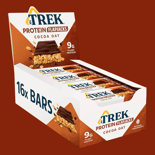 JB's Trek Cocoa Oat Protein Flapjack Pack of 16