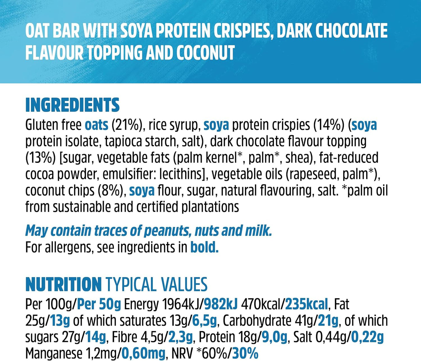 JB's Trek Cocoa Coconut Protein Flapjack 3x50g