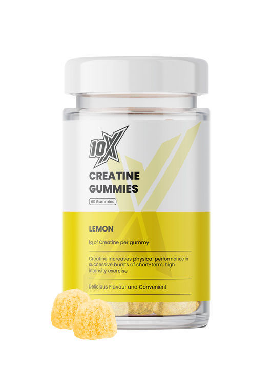 10X Athletic Creatine Gummies 60 Softgels Lemon