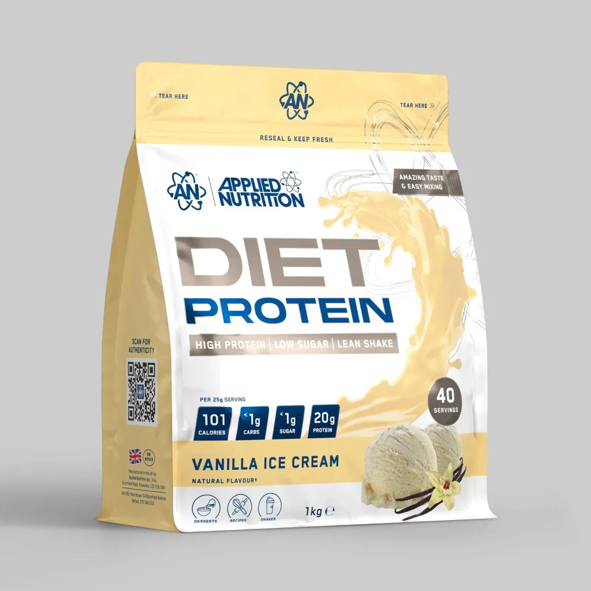 Applied Nutrition Diet Protein 1kg Vanilla Cream