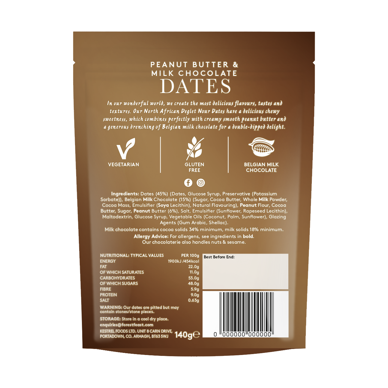 Forest Feast - Peanut Butter & Milk Chocolate Dates