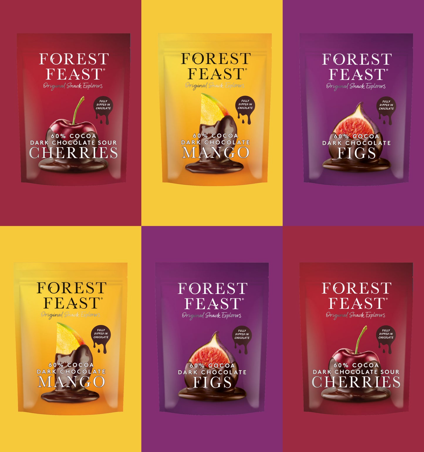 Forest Feast - Dark Chocolate Covered Fruit Selection 6 Packs