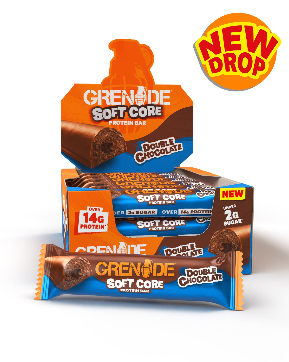 Grenade Soft Core Protein Bar 12 50g Double Chocolate