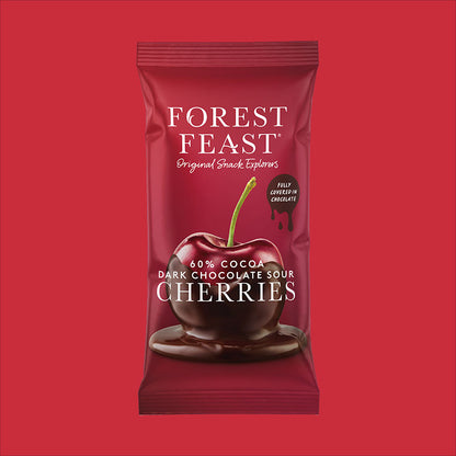 Forest Feast Dark Chocolate Sour Cherries Snack Pack 40g