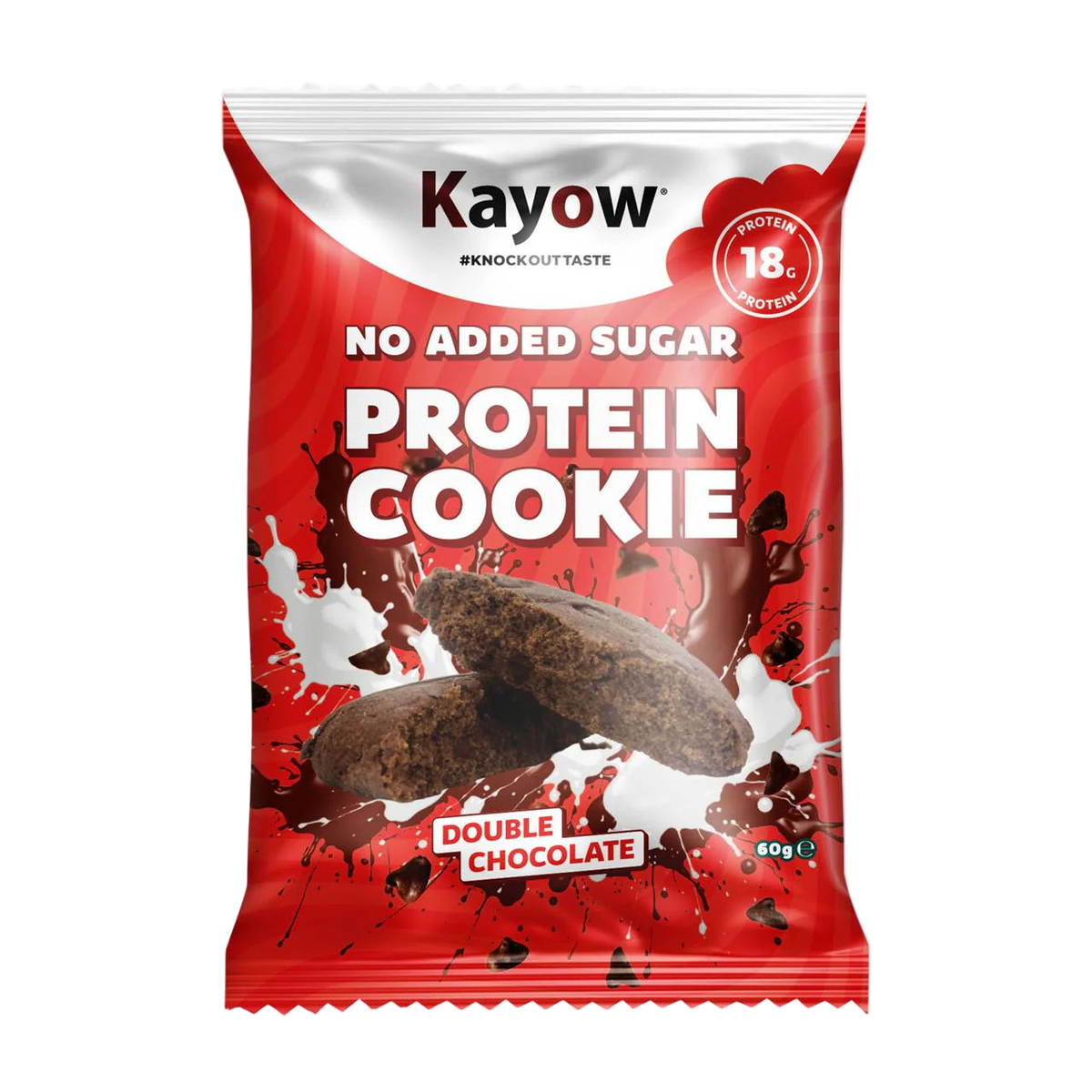 Kayow Nutrition No Added Sugar Protein Cookies 12x60g Double Chocolate