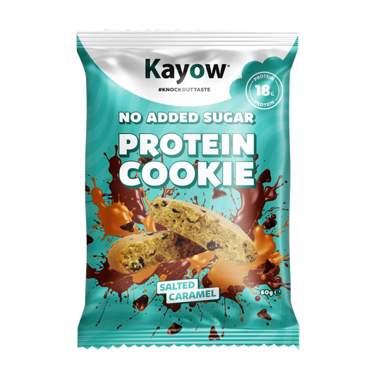 Kayow Nutrition No Added Sugar Protein Cookies 12x60g Salted Caramel