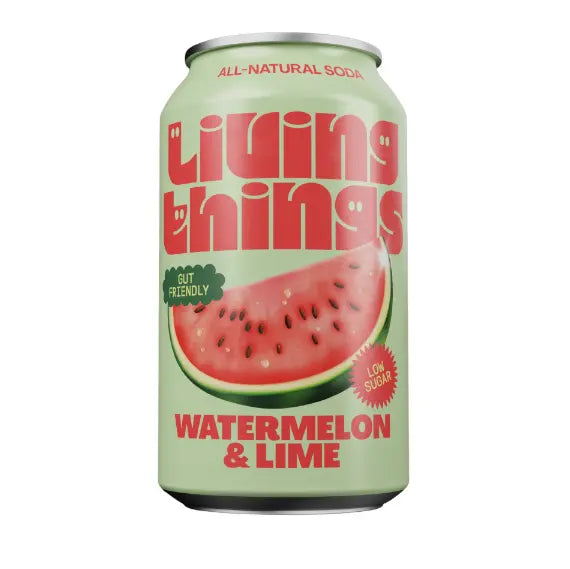 Living Things Prebiotic Soda 12x330ml Lemon Ginger Soda