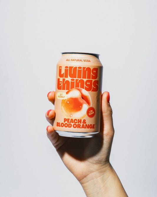 Living Things Prebiotic Soda 12x330ml Peach & Blood Orange Soda