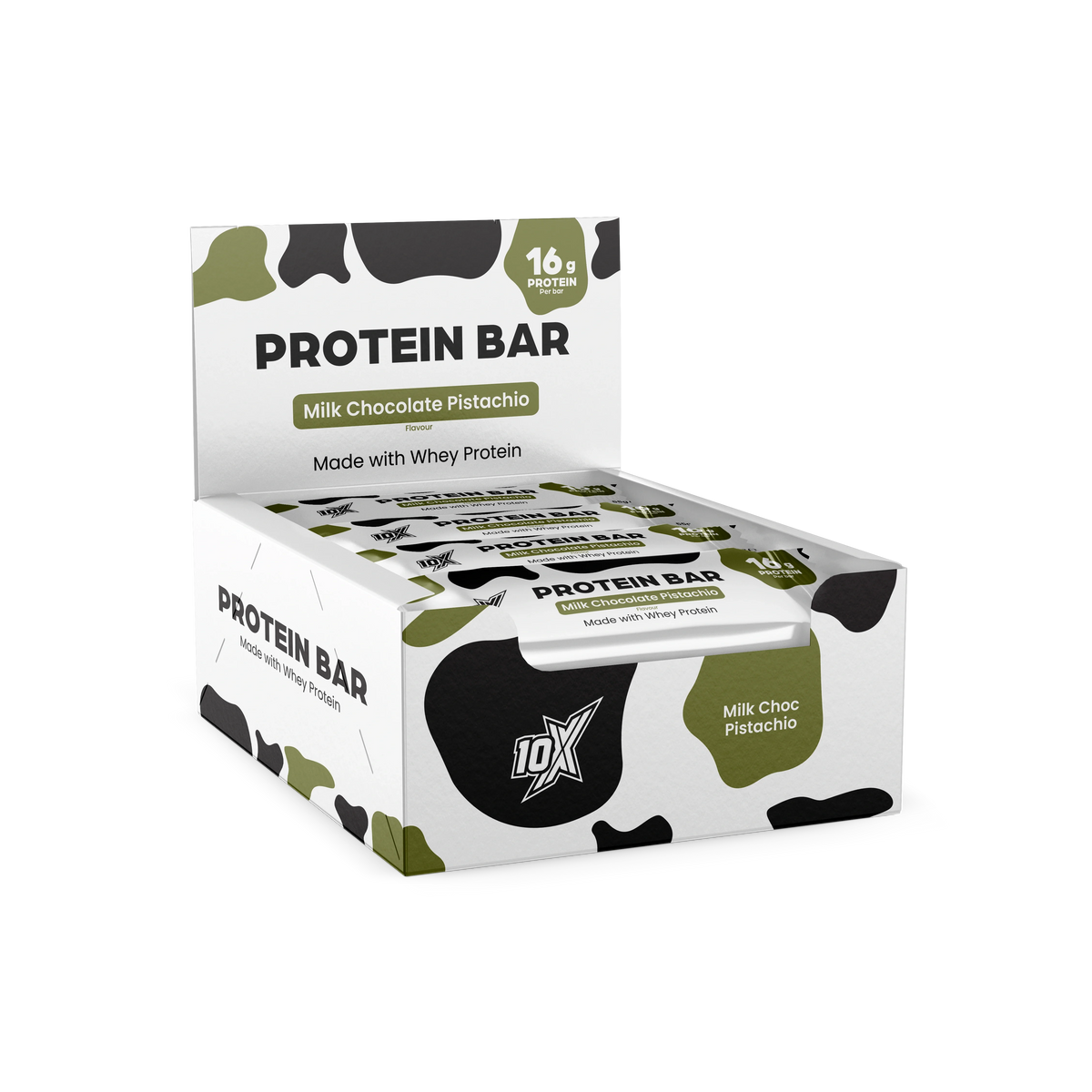 10X Athletic 10X Protein Bar 12x 55g White Chocolate Pistachio