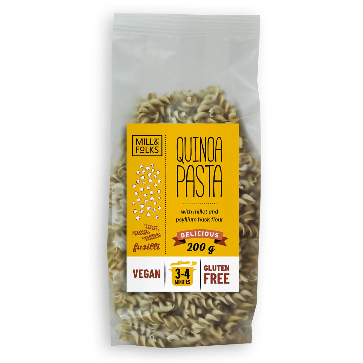 Mill & Folks - Gluten Free Quinoa pasta fusilli 200g