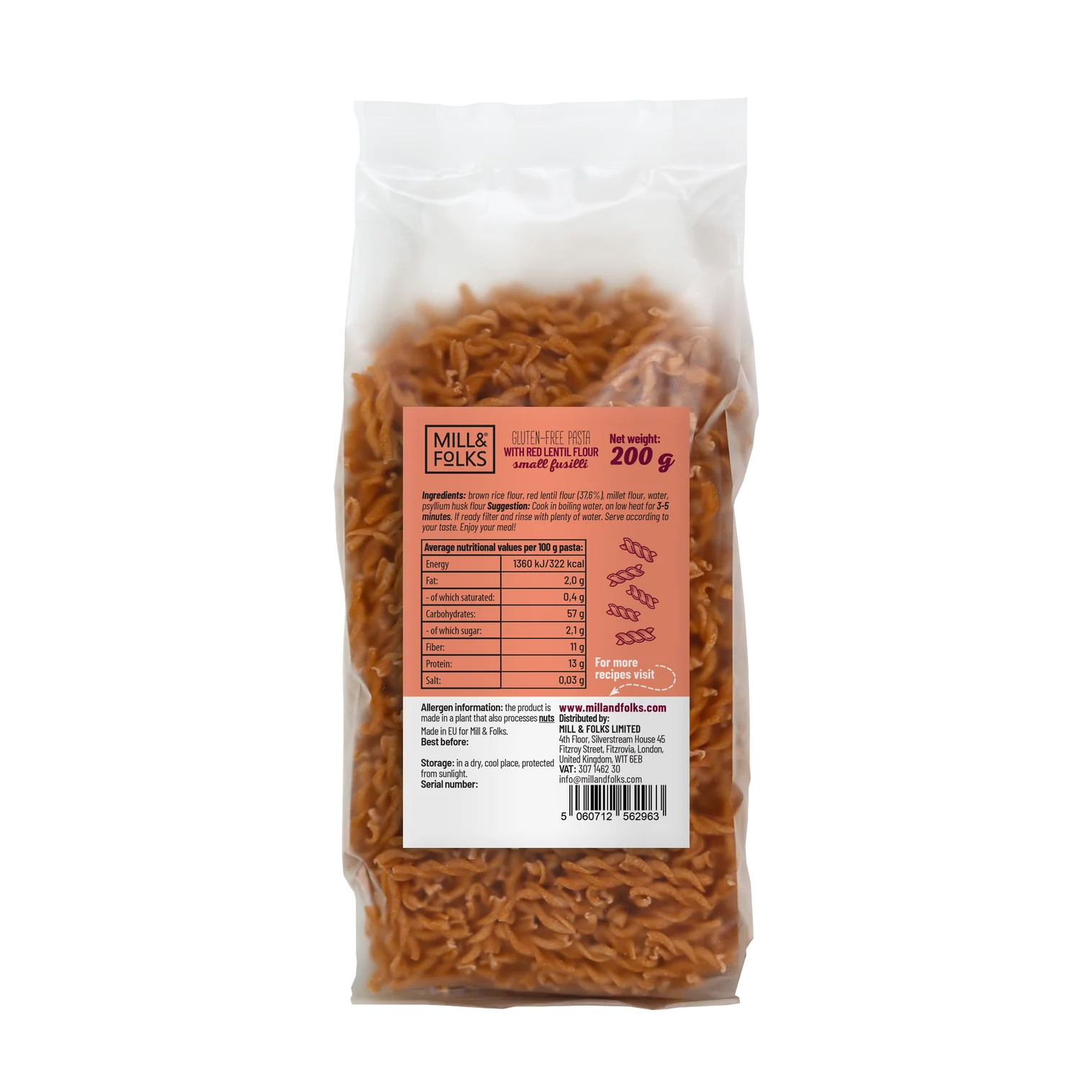 Gluten-Free Pasta Small fusilli 200g
