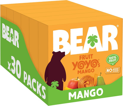 BEAR Mango Yoyo Fruit Rolls Kids Snack No Added Sugar