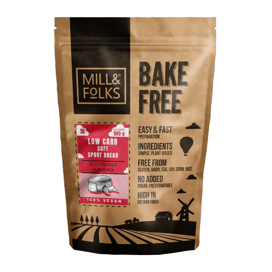 Bake-Free Low Carb High-Protein Soft Sport Bread Flour Mixture 900g