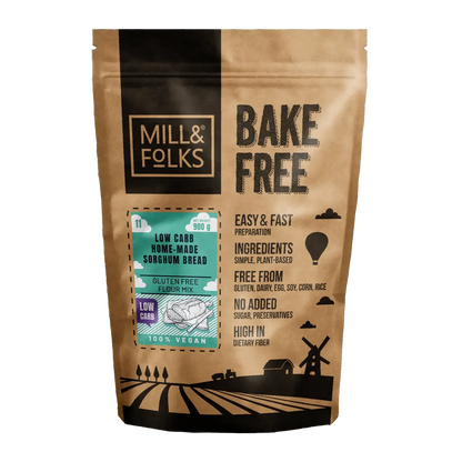 Mills & Folks - Bake-Free Home-made Low-carb Sorghum Bread Flour Mixture 900g