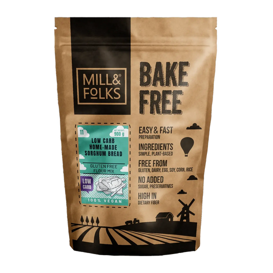 Mills & Folks - Bake-Free Home-made Low-carb Sorghum Bread Flour Mixture 900g