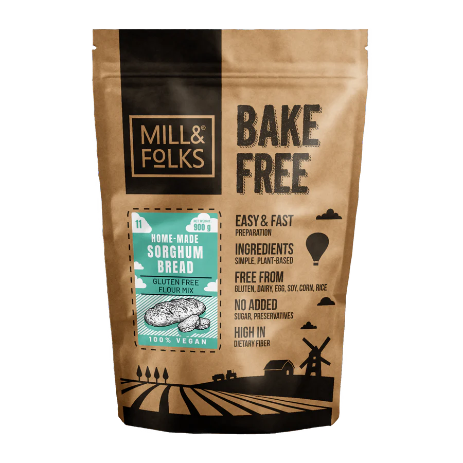 Mills & Folks - Bake-Free Sorghum bread flour mixture 900g