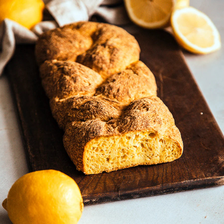 Bake-Free Low Carb Golden Bread flour mixture golden and cooked to perfection